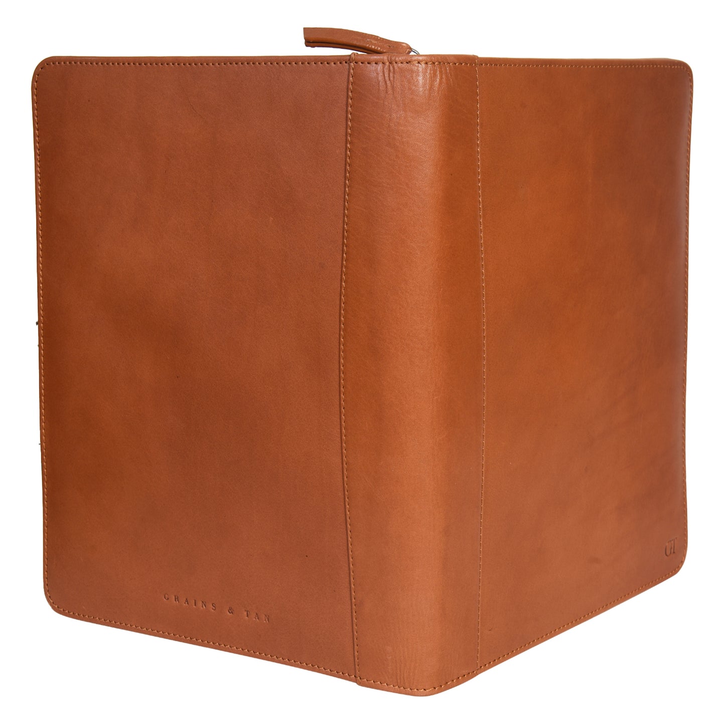 G&T Full-grain Leather Zip-round Underarm Folio, A4 Folio, Document/Certificate Holder