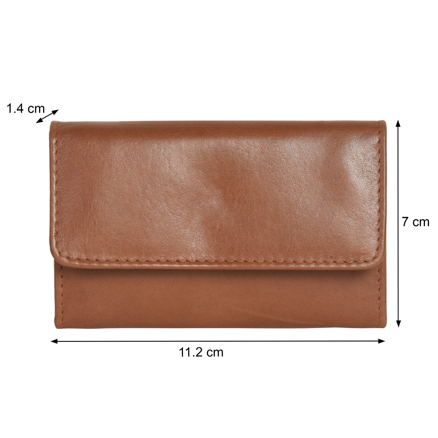 GT-KR1: G&T Full-grain Leather Trifold Key Holder and case with 6 Keyring Slots