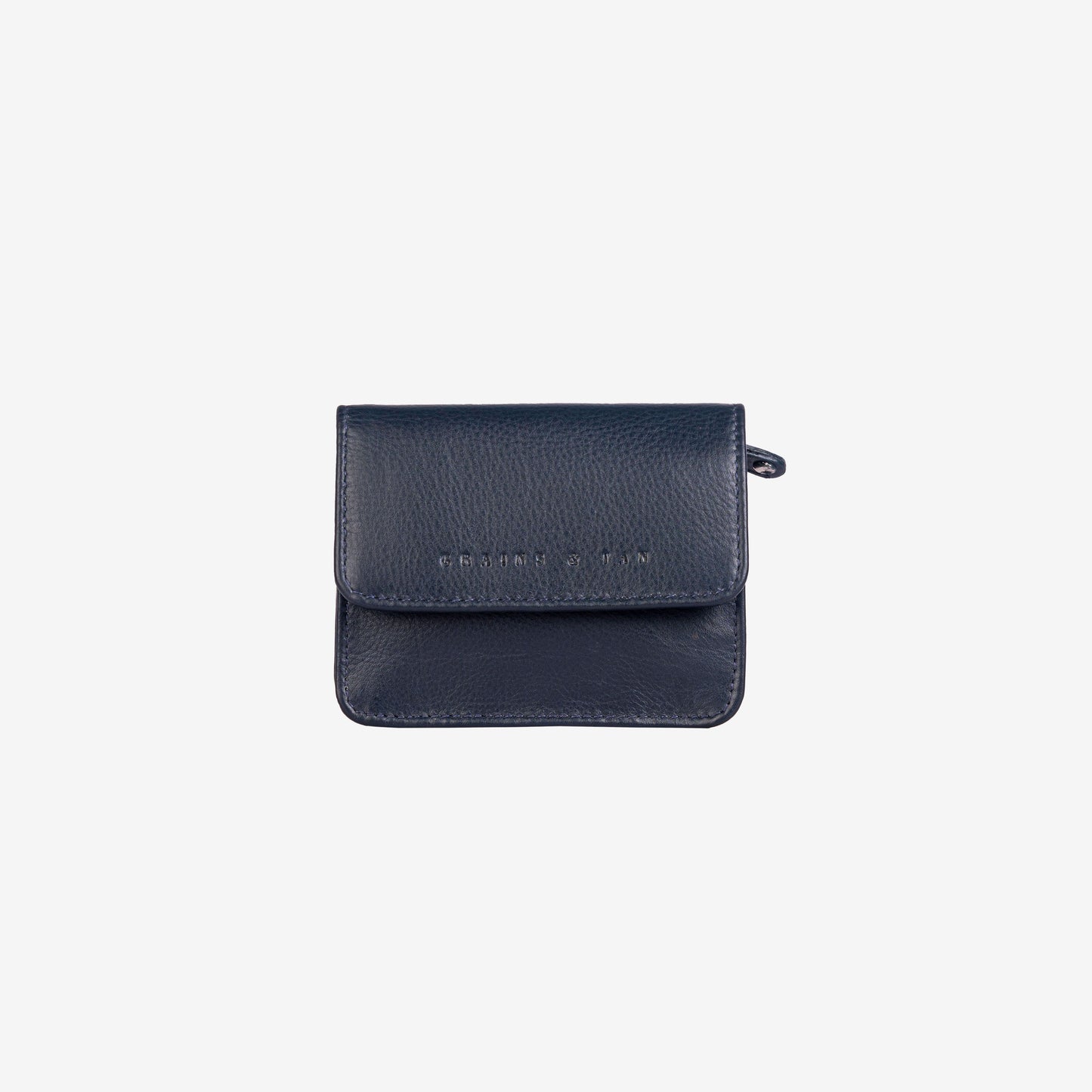 GT-TP8: G&T Full-grain Leather Small Flap-over Purse with Outside ID Window (RFID Protected)