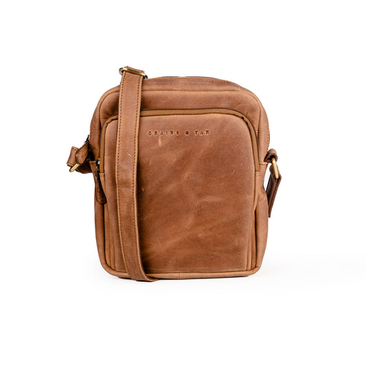 GT-H71: Genuine Leather Men's Messenger Bag, Crossbody Messenger (RFID Protected) by G&T