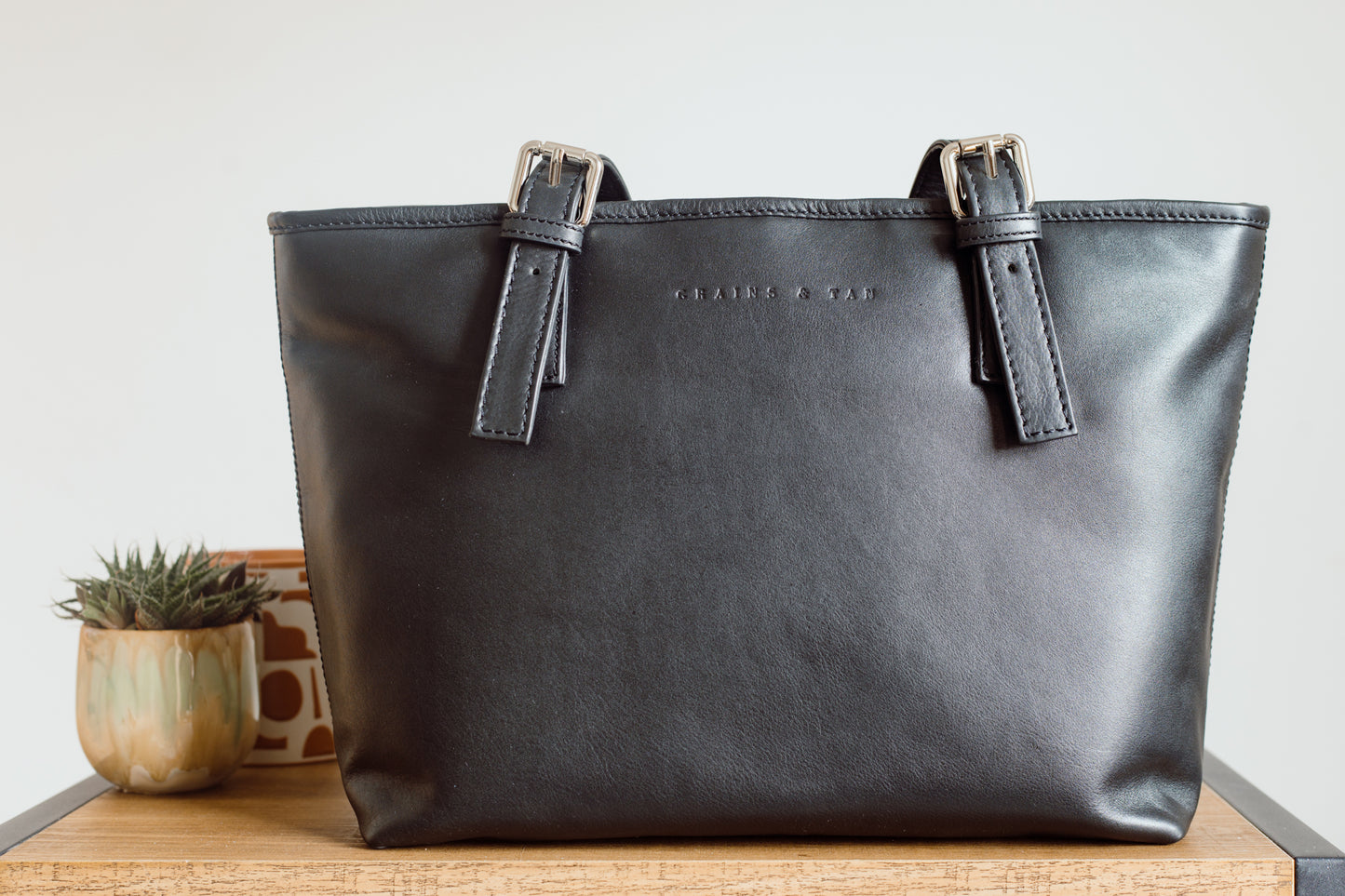 GT-H82: G&T Full-grain Leather Shopper, Shoulder Bag, Handbag with  Adjustable Shoulder Strap