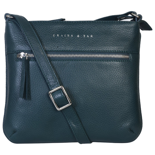 GT-018: G&T Full-grain Leather Small Crossbody Bag, Sling Bag with Long Adjustable Strap