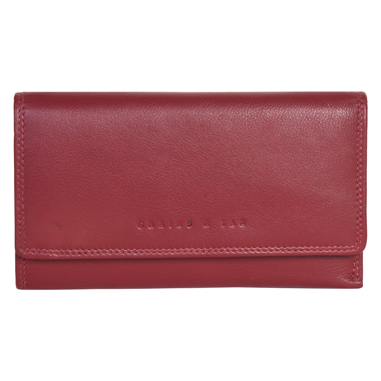 GT-TP10: G&T Full-grain Leather Long Trifold Purse, Clutch (RFID Protected)