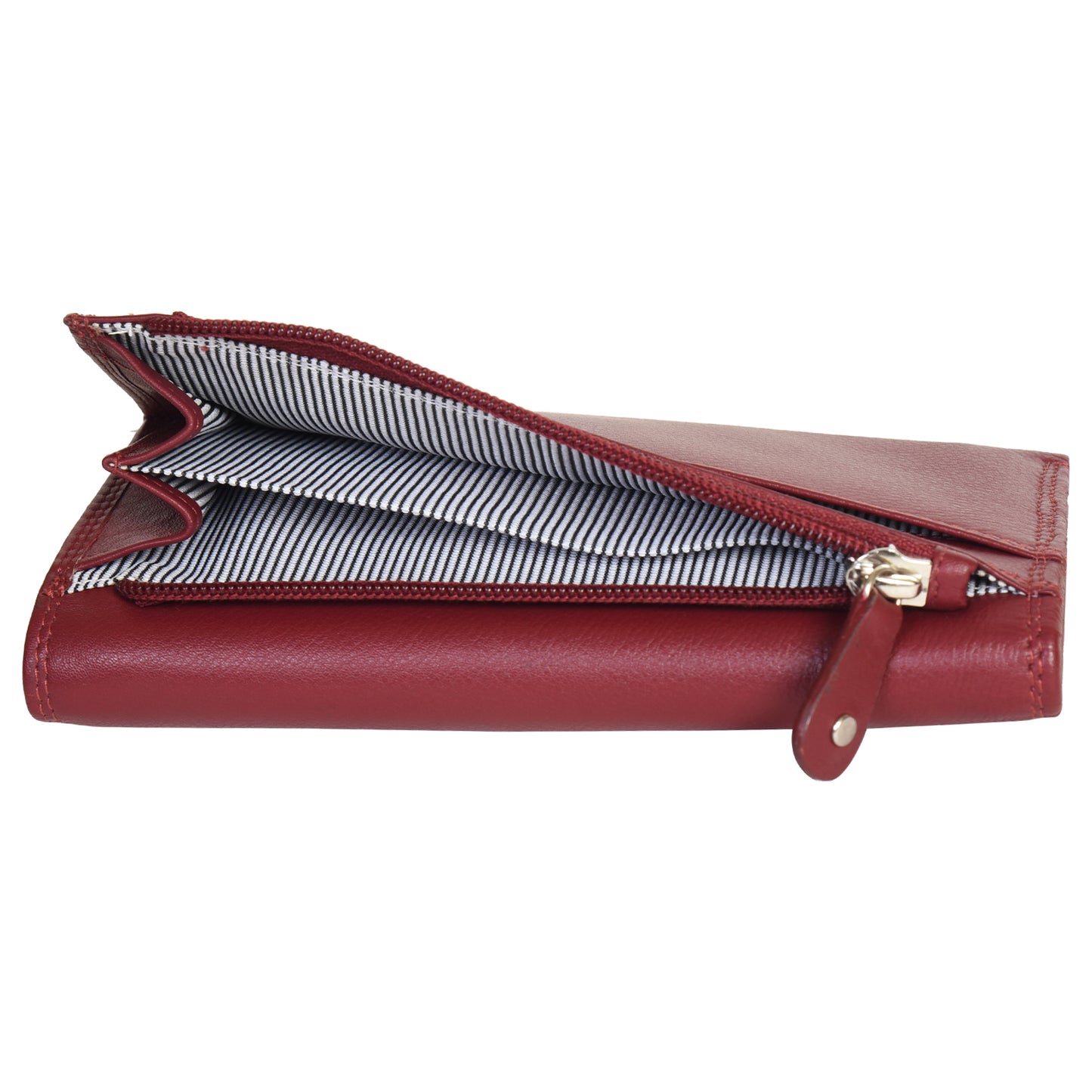GT-TP10: G&T Full-grain Leather Long Trifold Purse, Clutch (RFID Protected)