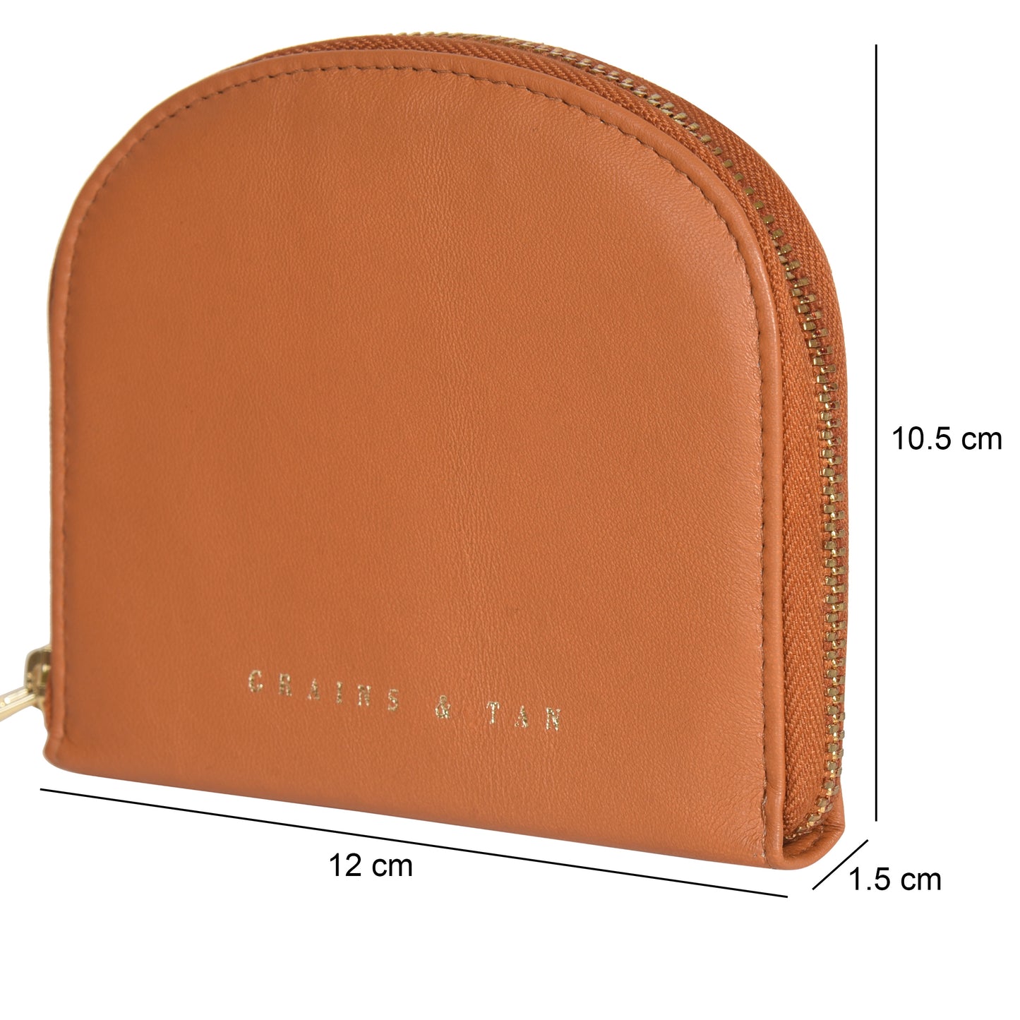 GT-007: G&T Full-grain Leather Crescent-Shaped Mini Ladies Wallet, Card Holder